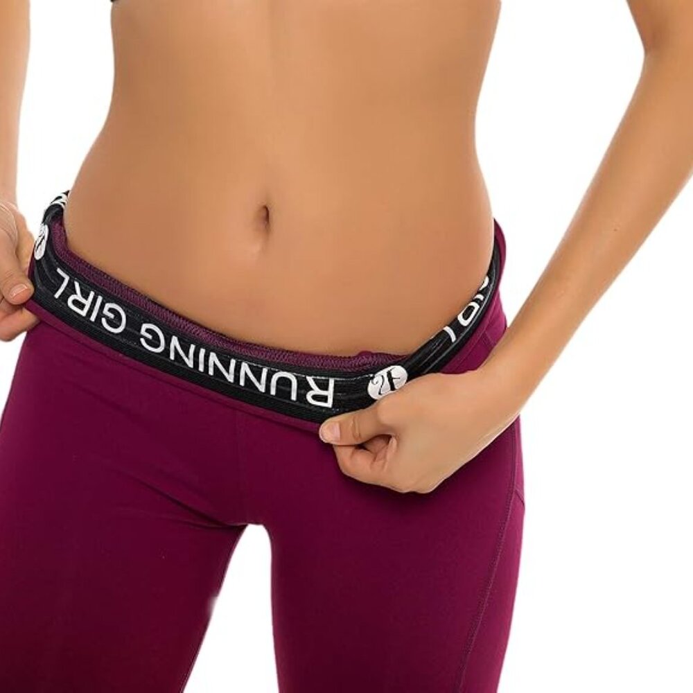 Running Girl Leggings Size M - Magenta - Picture 2 of 7